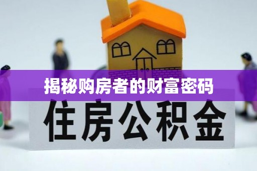 盐山揭秘购房者的财富密码