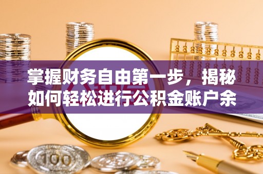 盐山掌握财务自由第一步，揭秘如何轻松进行公积金账户余额查询