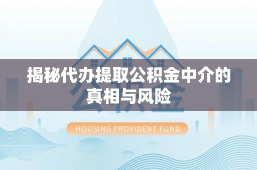 盐山揭秘代办提取公积金中介的真相与风险