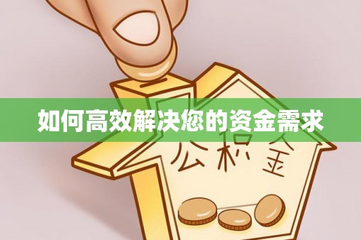 盐山如何高效解决您的资金需求